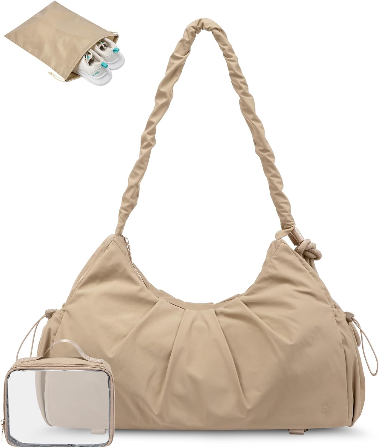 LOVEVOOK Gym Bag for Women, Sports Duffel Bag,Weekender Travel Bag with Wet Pocket, Water Resistant Sports Gym Tote Bags with Hidden Yoga Mat Holder