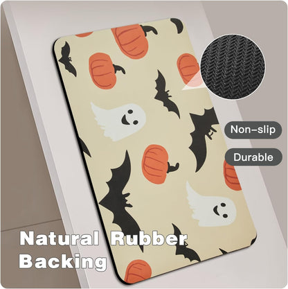 TYUU Bath Mat, Bathroom Rugs Non Slip Washable Thin Absorbent Quick Dry Bath Mat Fits Under Door Bathroom Floor Mat Perfect for Bath, Shower, or Sink 24"x36" Dark Grey