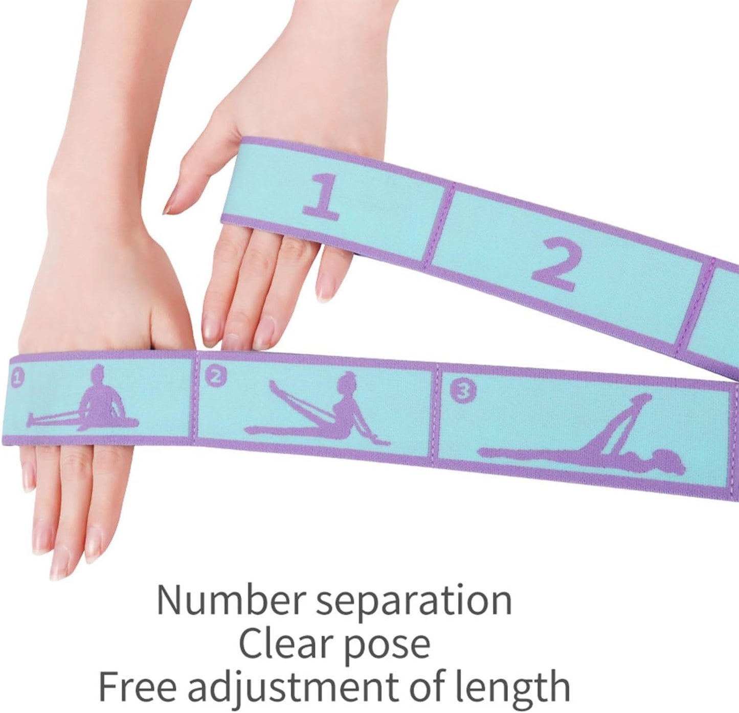 9 Loops Elastic Yoga Strap - Adjustable Stretching Band for Physical Therapy, Dance, Pilates & Gymnastics, Multi-Loop Exercise Band for Flexibility, Home Workout