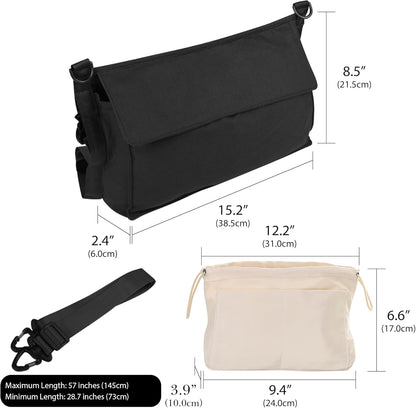 LUEXBOX Yoga Mat Bag with Liner Partition Storage Pockets, Oxford Cloth Yoga Pat Carrier with Large Zipper Pocket, Adjustable Shoulder Strap Yoga Rug Carrying Bag for Women