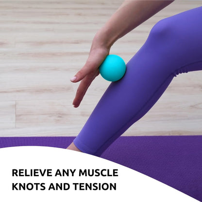 Massage Lacrosse Balls for Deep Tissue Relief - Trigger Point Therapy Ball Set for Plantar Fasciitis, Myofascial Release for Back, Shoulder, Foot - Massage Ball Roller - 2 Pack (Blue/Orange)