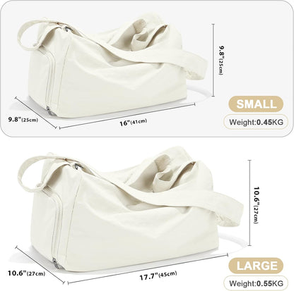 Small Gym Bag with Shoe Compartment, Workout Sport Duffle Bag for Women Travel, Waterproof Shoulder Overnight Bags Lightweight Carry on Tote Bags for Swim, Yoga, Dance