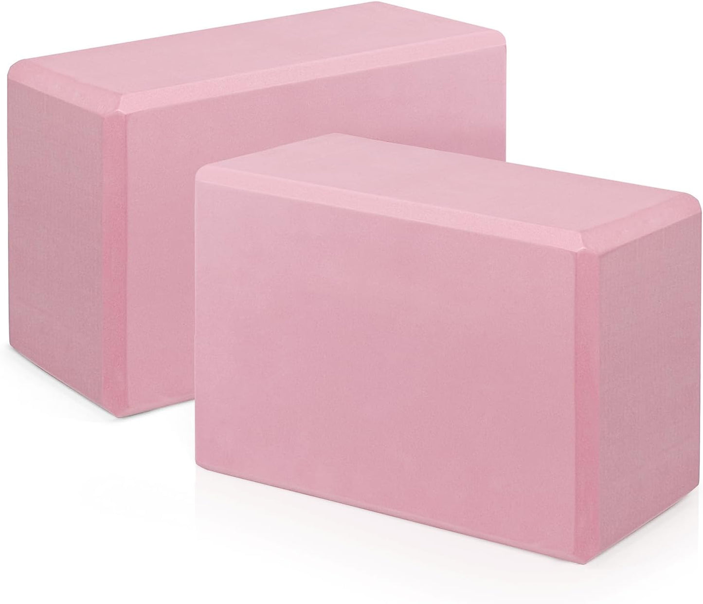 Yoga Blocks 2 Pack, 9"x6"x3" High-Density EVA Foam Yoga Block, Non-Slip Yoga Blocks for Yoga, Pilates Meditation, Stretching and Toning, Supportive, Latex-Free