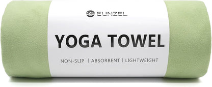 Eunzel Hot Yoga Towel Non Slip Yoga Mat Towel Non-Slip Sweat Absorbent Towel for Hot Yoga, Pilates and Workout 72" x 26.5", Blue