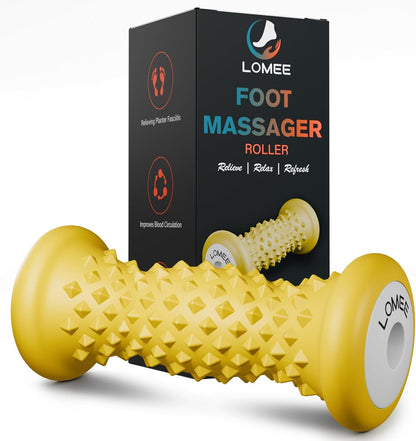 LOMEE Foot Roller Massager for Plantar Fasciitis Relief, Foot Arch and Heel Pain Relief, Portable Reflexology Massage Tool, Deep Tissue Muscle Massage Roller
