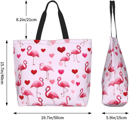 Tote Shoulder Bag Large Durable Reusable Eco-friendly Handbag Lightweight Stylish for Daily Use-19.7x15.7x5.9 Inch - Colors A