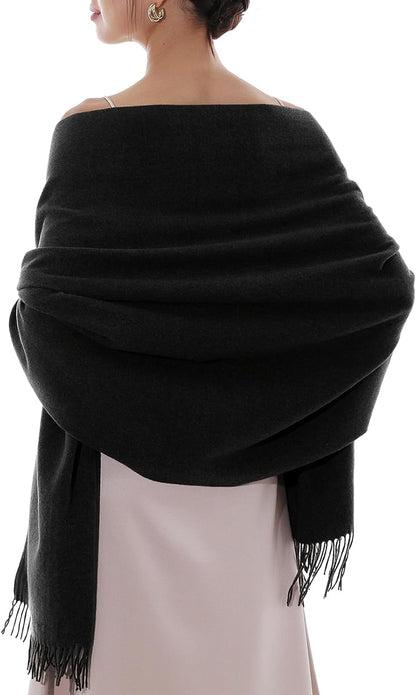 RIIQIICHY Women's Scarf Pashmina Shawls and Wraps for Evening Dress Bridesmaid Wedding Bridal Winter Warm Long Large Scarves