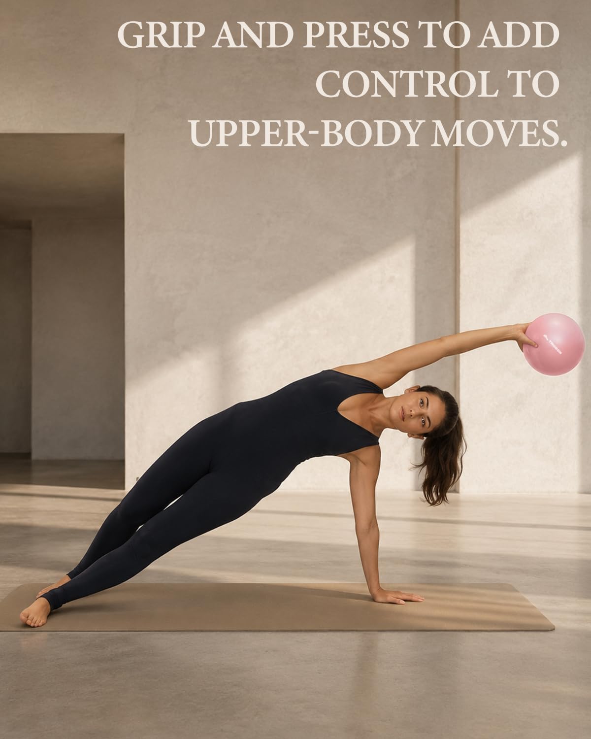 Trideer 9-Inch Pilates Ball, Small Exercise Ball for Yoga, Core Training, Physical Therapy, Balance, Stability and Stretching Pilates Equipment with Inflation Straw