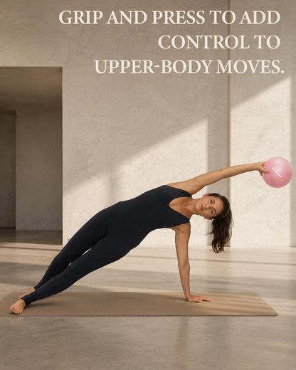 Trideer 9-Inch Pilates Ball, Small Exercise Ball for Yoga, Core Training, Physical Therapy, Balance, Stability and Stretching Pilates Equipment with Inflation Straw