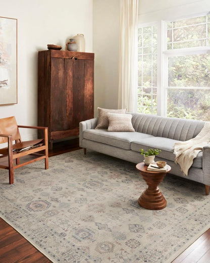 Loloi Hathaway Collection HTH-06 Blush/Multi 2'-6" x 7'-6", .25" Thick, Runner Rug, Soft, Durable, Printed, Modern, Low Pile, Non-Shedding, Easy Clean, Living Room Rug