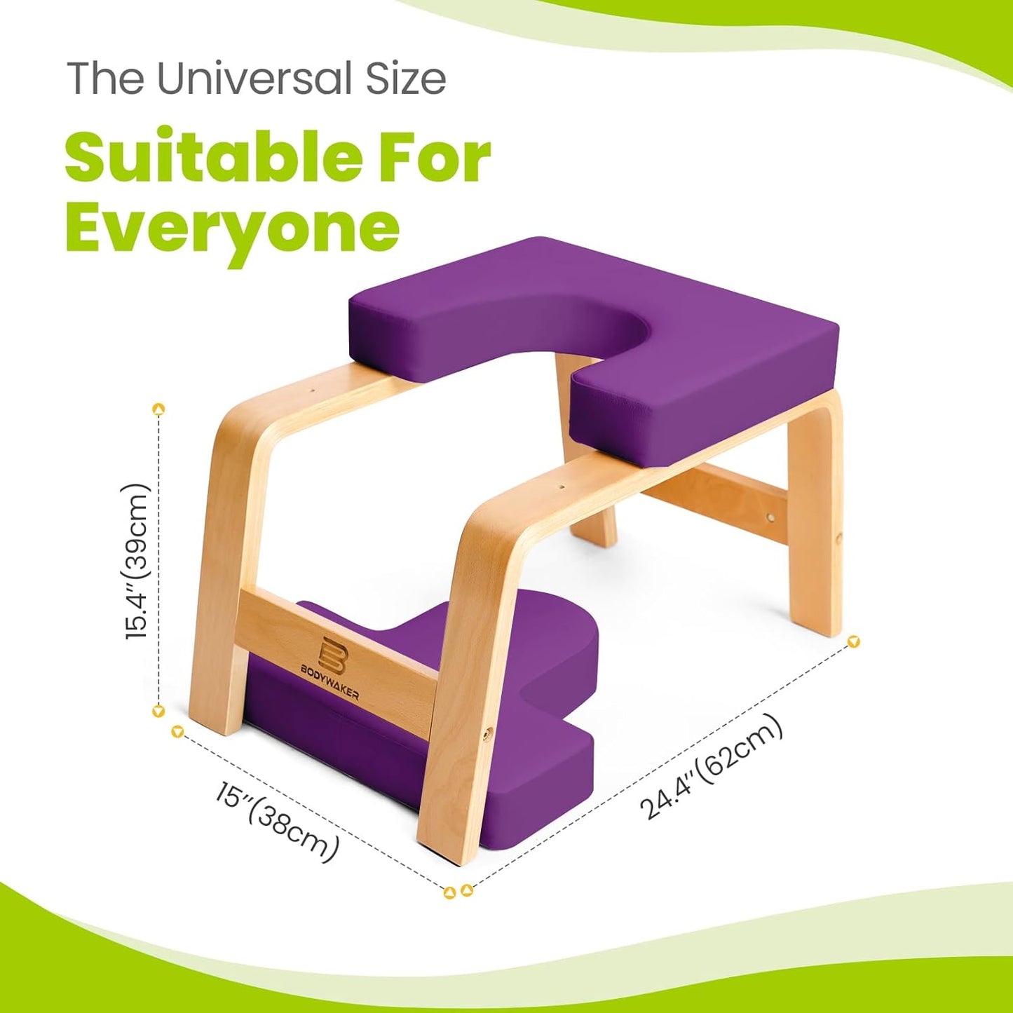 Yoga Headstand Bench, Stand Yoga Chair for Balance Training, Core Strength Building, Upside Down Chair for Relaxation, Handstand Trainer Inversion Chair for Home Gym (Wood White)