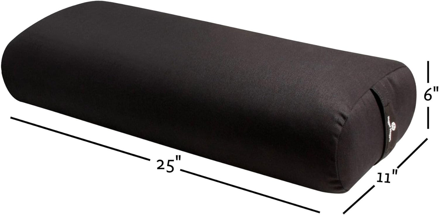 Hugger Mugger Standard Yoga Bolster - Firm, Supportive, Handmade, Durable
