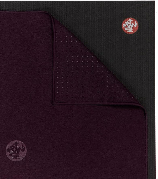 Manduka Yogitoes Yoga Hand Towel - 16" | Moisture Activated Grip | Patented Silicone Nubs | Highly Absorbent, Durable & Easy Care | Compact Size for Hot Yoga, Pilates | 16 x 24 Inches | Indulge