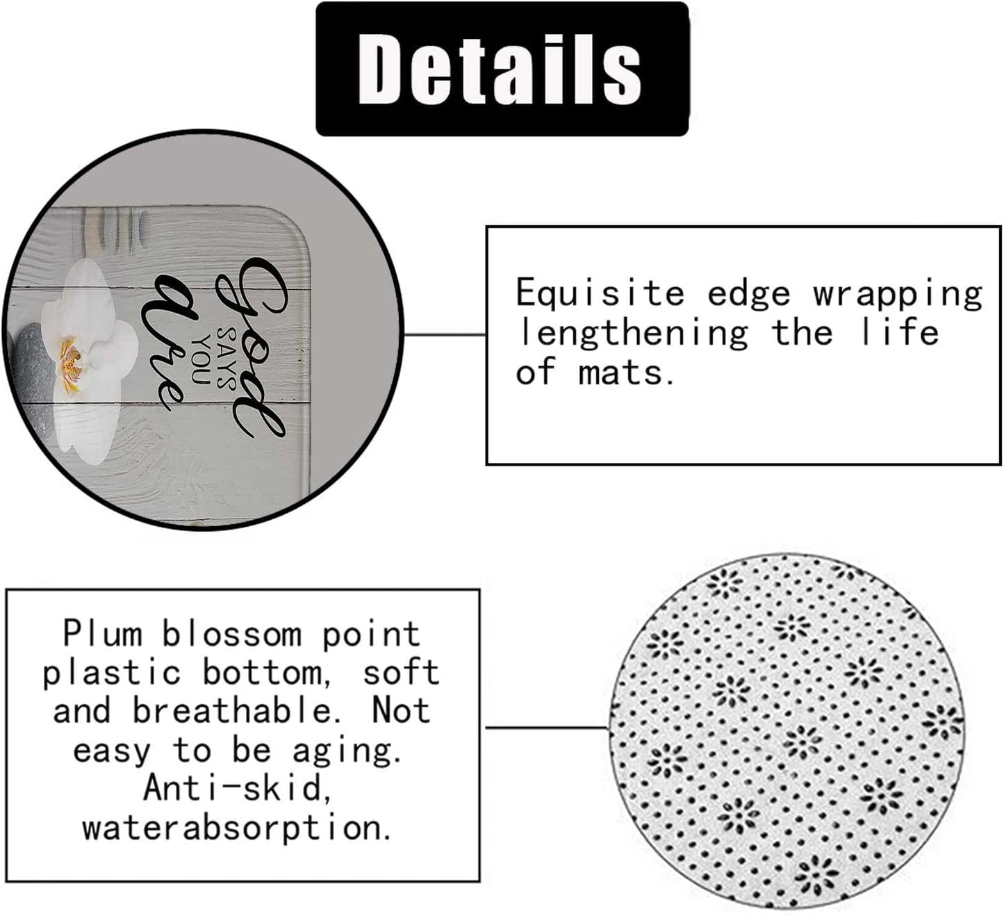4PCS Spa Zen Shower Curtain Sets with Rugs, White Shower Curtain, Pink Floral Orchid Lotus Water Lily Stone Bamboo Water Reflection Yoga Massage Relaxing Spiritual Meditation Bathroom Decor