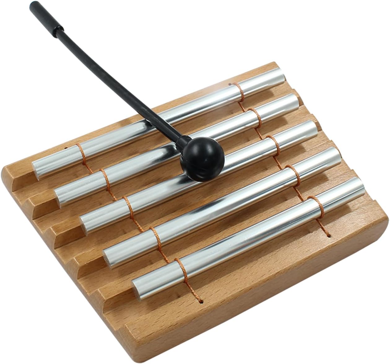 Luomorgo 1 Set Meditation Chimes, Seven Tone Hand Chimes Instrument Mindfulness Chime, Classroom Chime Bell for Teacher with Mallet, Mindfulness Tools for Yoga, Healing