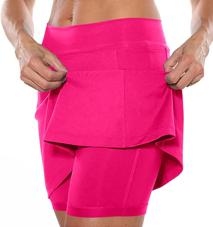 SHAOBGE Athletic Yoga Culottes for Women Solid Color Elastic Shorts Summer Lightweight High Waist Skinny Joggers Skirt 2024