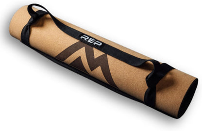 REP Fitness Premium Yoga Mat, Cork or Polyurethane, EcoFriendly, Non-Slip, 5mm or 6mm Thick, Travel, Hot Yoga & Home Fitness Mat, Optional Carry Strap, Organic, Natural, Latex-Free Materials