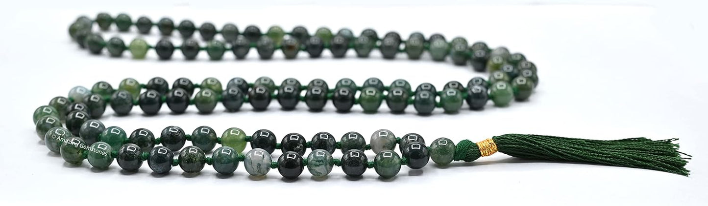Amazing Gemstone 108 Beads Handmade Mala (Knotted, Rudraksha) - Colors A
