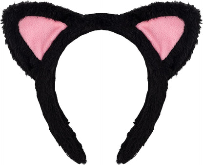Cat Ears Headband, Plush Fuzzy Hairbands for Cosplay, Makeup, Yoga, and Photo Props for Adults