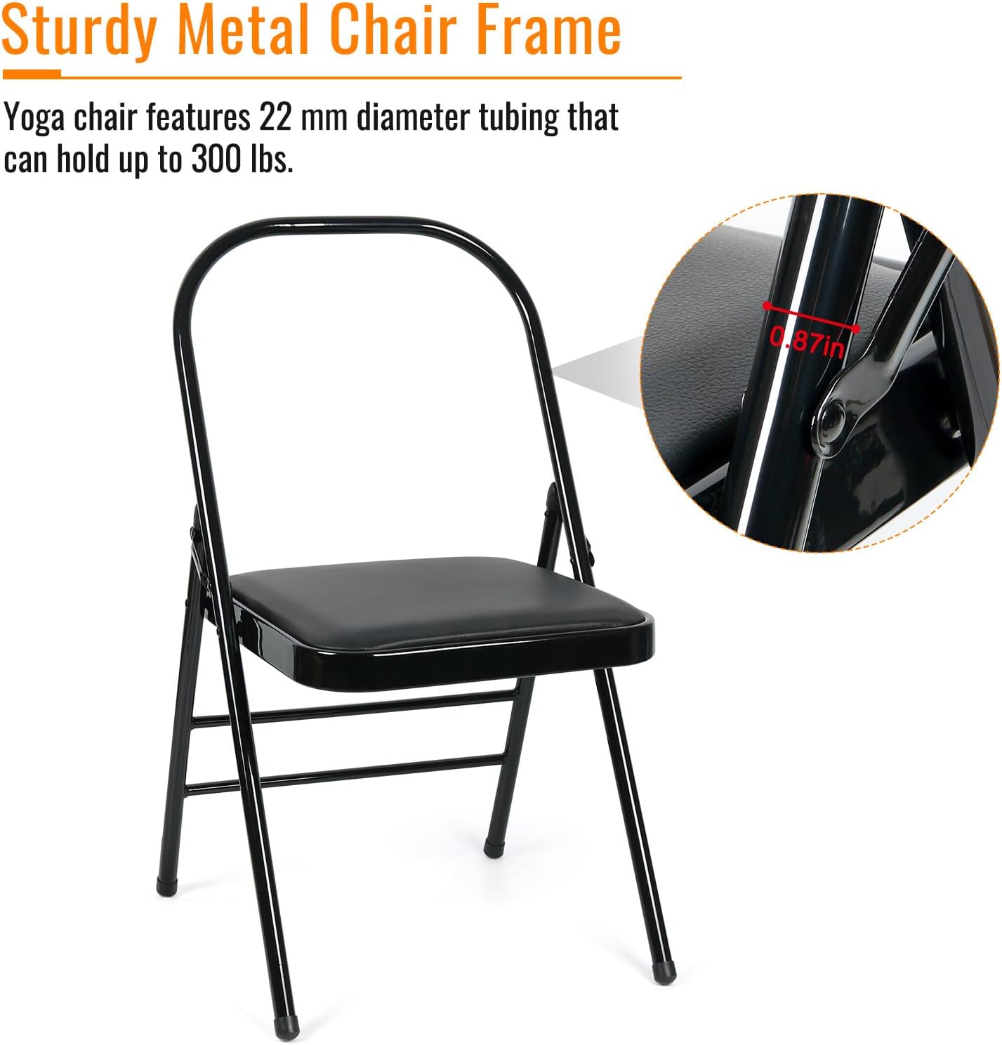 INNOLIFE Yoga Auxiliary Chair - Backless, Relieve Neck & Back Pain, Abs & Core Training, Balance Handstand, Flexibility & Strength