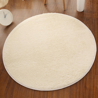 Plush Round Rug Soft Indoor Modern Area Rugs Yoga Mat for Children Bedroom Home Decor Nursery Grey 2 Feet