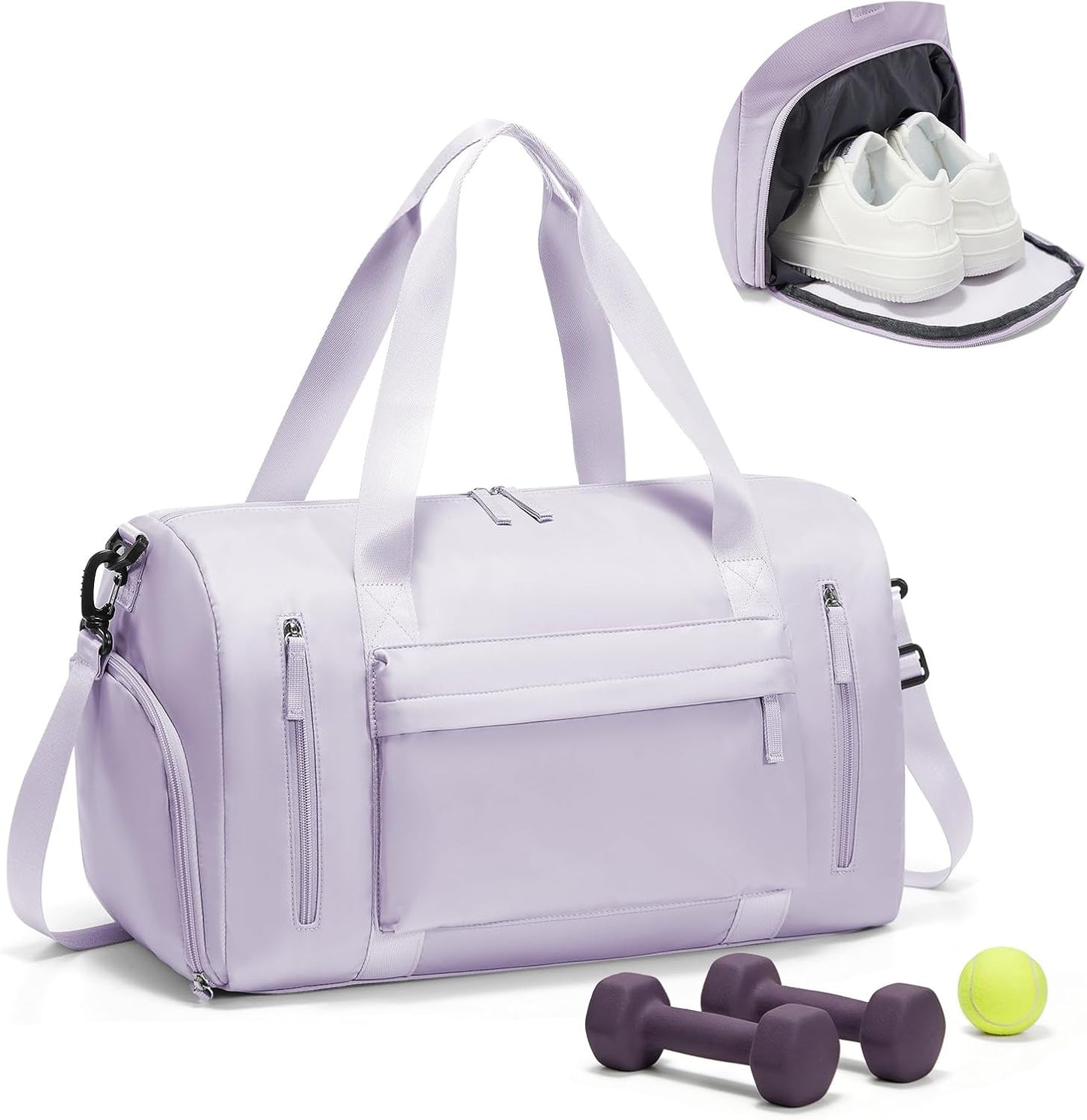 Gym Bag Womens Mens with Shoes Compartment and Wet Pocket Travel Duffel Bag for Women for Plane Sport Gym Tote Bags Swimming Yoga Waterproof Weekend Overnight Carry on Bag Hospital Holdalls - Colors A