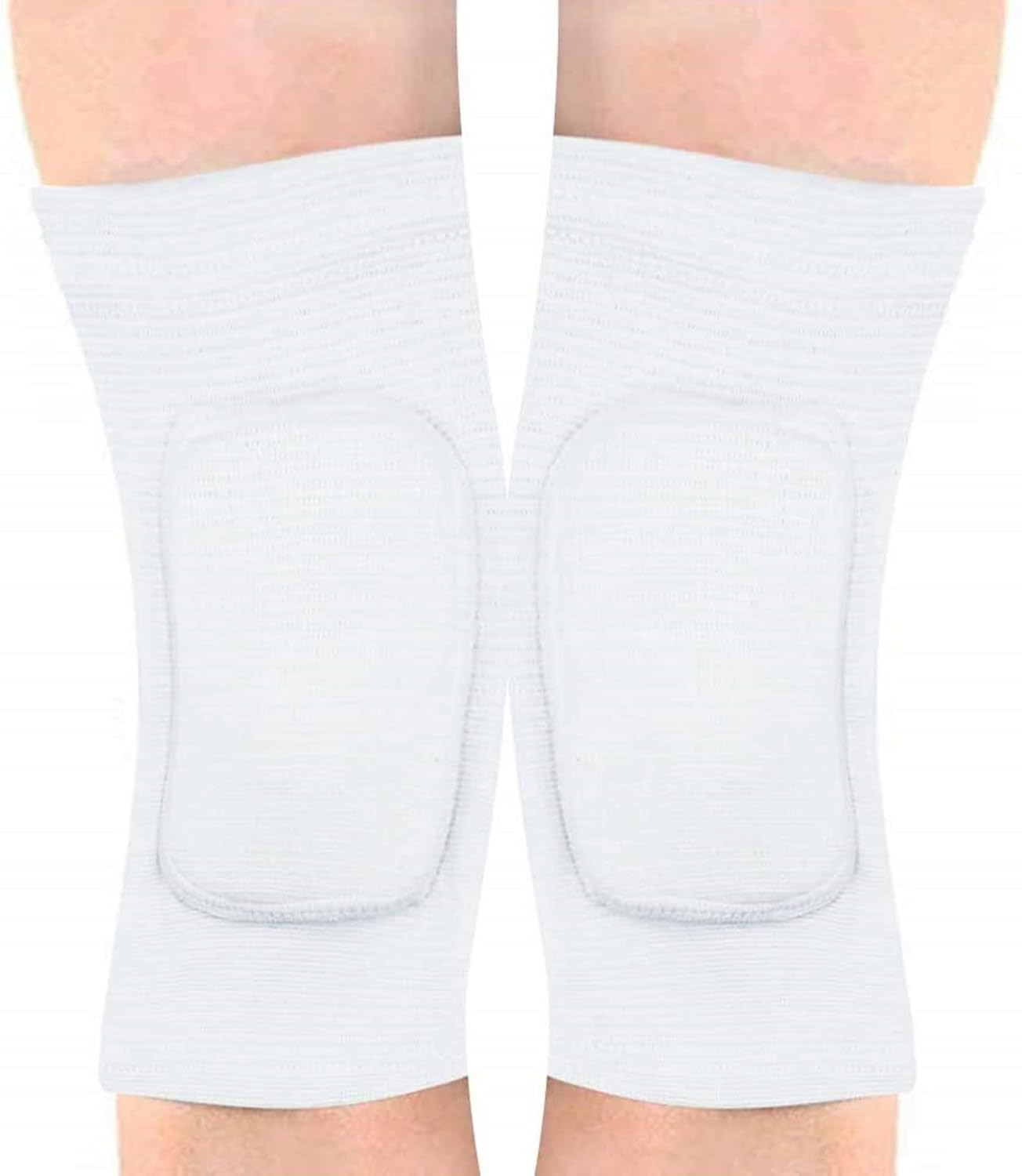 Men Women Protective Knee Pads, Anti-Slip Padded Sponge Knee Brace Knee Support for Football Volleyball Dance Skating Basketball Sports (Medium,Nude)