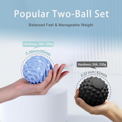JIEJUNJI Massage Balls Set for Deep Tissue Muscle Relief, Trigger Point & Myofascial Release, Full Body Use for Back, Neck, Shoulder, Foot & Hip (Peanut Ball Set)
