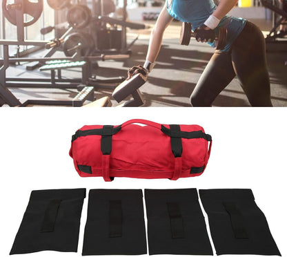 Multi Purpose Oxford Fabric Workout Sandbag with 6 Handles and Filler Bags for Indoor Gym Easy Adjustment, Easy Storage