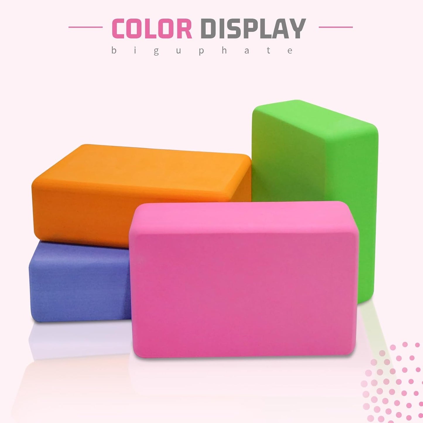 Yoga Blocks 2 Pack 3x6x9IN Foam Block Supportive Latex-Free with Rounded Edges, Non-Slip Exercise Blocks for Pilates, Meditation, Balance, Stretching and Deep Poses