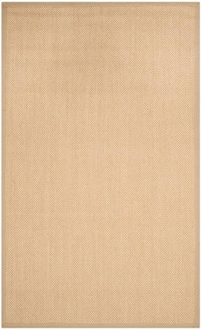 SAFAVIEH Area Rug 11x15 - Natural Fiber Collection - Large - Maize & Linen Color, Sisal, Woven Design with Border (NF141B) - Colors A