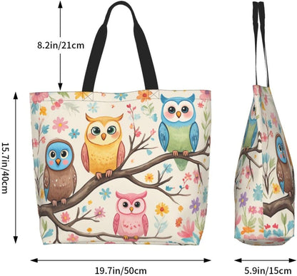 Tote Shoulder Bag Large Durable Reusable Eco-friendly Handbag Lightweight Stylish for Daily Use-19.7x15.7x5.9 Inch - Colors A
