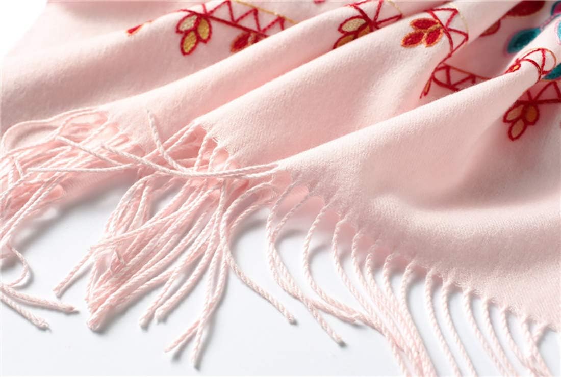 Urban CoCo Women's Embroidered Oversize Tassel Shawl Scarf Wraps for Women