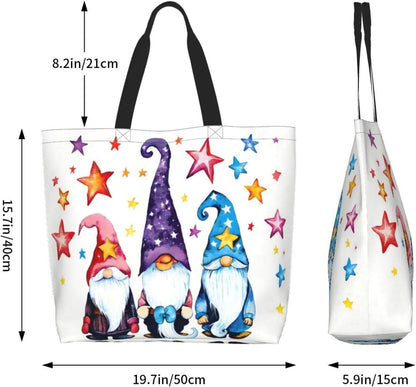 Tote Shoulder Bag Large Durable Reusable Eco-friendly Handbag Lightweight Stylish for Daily Use-19.7x15.7x5.9 Inch - Colors B