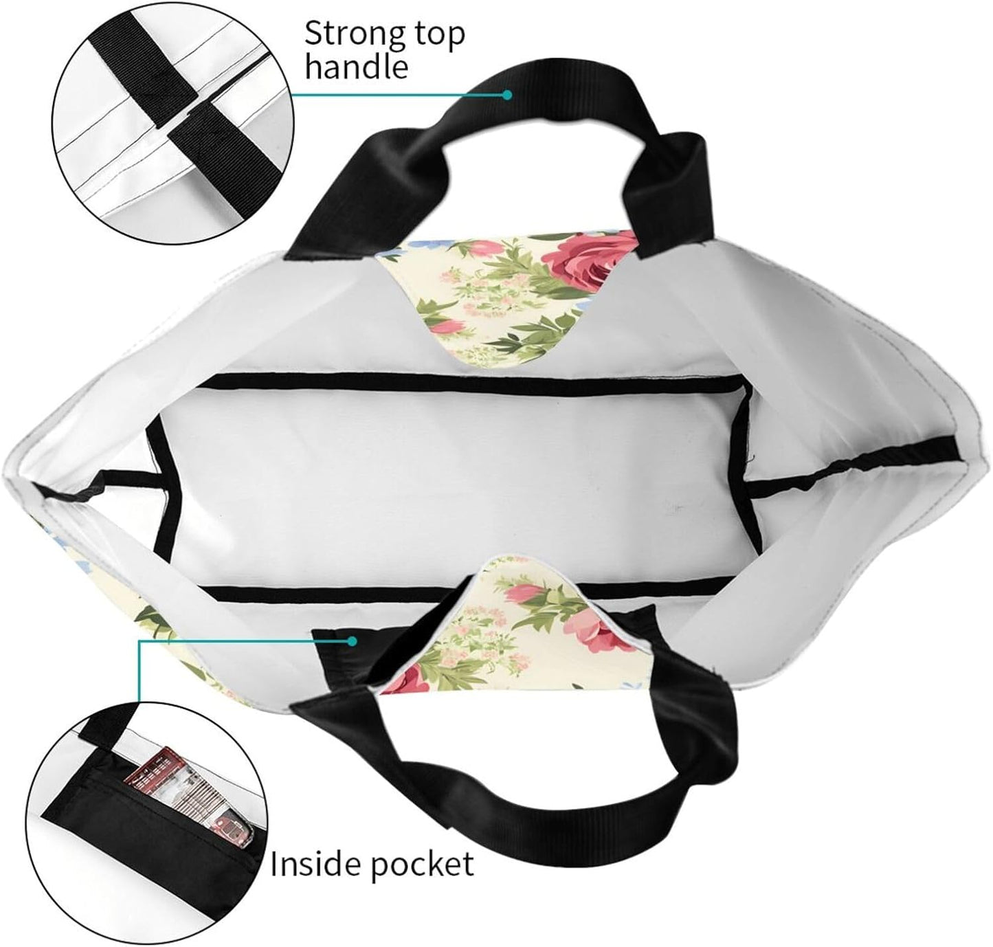 Tote Shoulder Bag Large Durable Reusable Eco-friendly Handbag Lightweight Stylish for Daily Use-19.7x15.7x5.9 Inch - Colors B