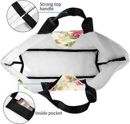 Tote Shoulder Bag Large Durable Reusable Eco-friendly Handbag Lightweight Stylish for Daily Use-19.7x15.7x5.9 Inch - Colors B