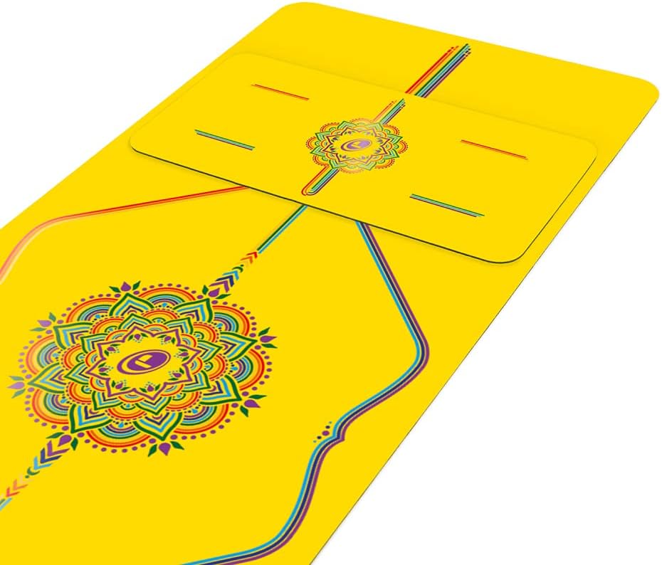 Liforme Yoga Pad - Patented Alignment System, Warrior-like Grip, Non-slip, Eco-friendly, 4.2mm Thick Pad for Knee, Elbow and Hand Support