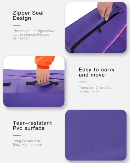 Gymnastics Wedge Mats for Tumbling,48x24 Inch Gymnastics Cheese Mat with Non-Slip,EPE Foam for Exercise,Tumbling,Yoga