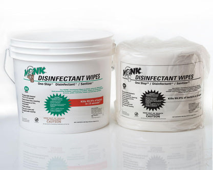 Monk Disinfecting Wipes, One Step Cleaner, Disinfectant, Deodorizer & Sanitizer, 4 Refill Packs of 800 Count, Great for Home & Corp Gyms, Yoga Mats, Dance Studios, Spinning Classes & More