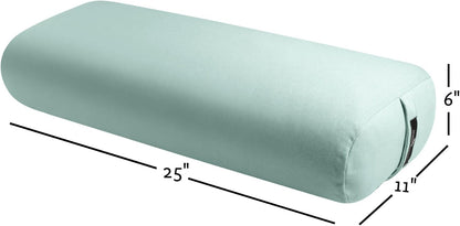 Hugger Mugger Standard Yoga Bolster - Firm, Supportive, Handmade, Durable