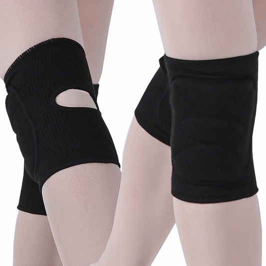 DANCEYOU Dance Knee Pads Thick Soft Sponge Volleyball Knee Brace for Big Kid Teen Adults Workout Knee Protector Football Pole Dance Yoga Tennis Running