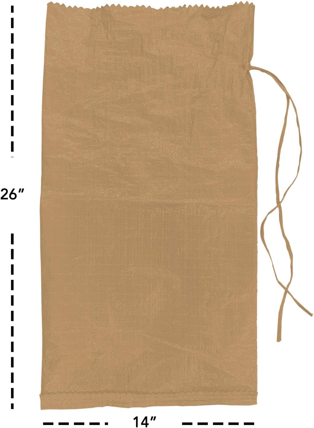 AK TRADING CO. 14" x 26" Poly Sandbags W/UV Protection & Built-in Ties - Flood Water Barrier - Tent Sandbags - Orange