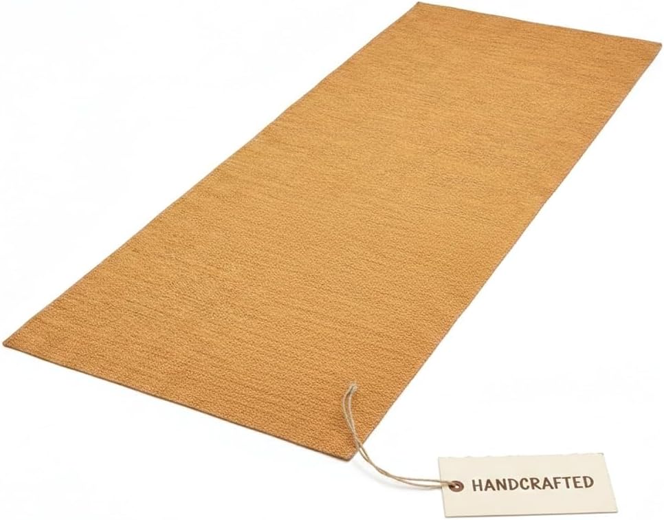 LFH Home Handmade Cotton Yoga Mat Cotton Rug picnic mat For Exercise, Workout, Fitness - Perfect Heavy Quality Eco Friendly Natural Cotton Woven Reversible Yoga Mats for Men & Women - 72x26 Inch.