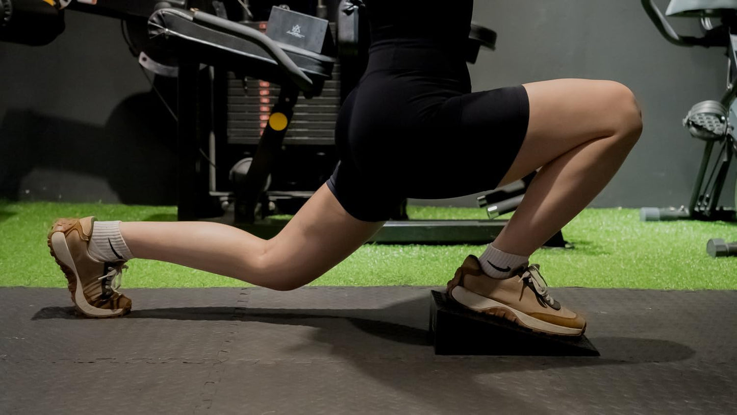 2 PCS Squat Wedge - Durable Slant Board for Calf Stretching, Can Support up to 1,500 lbs, Carry Bag, Non-slip pad Included