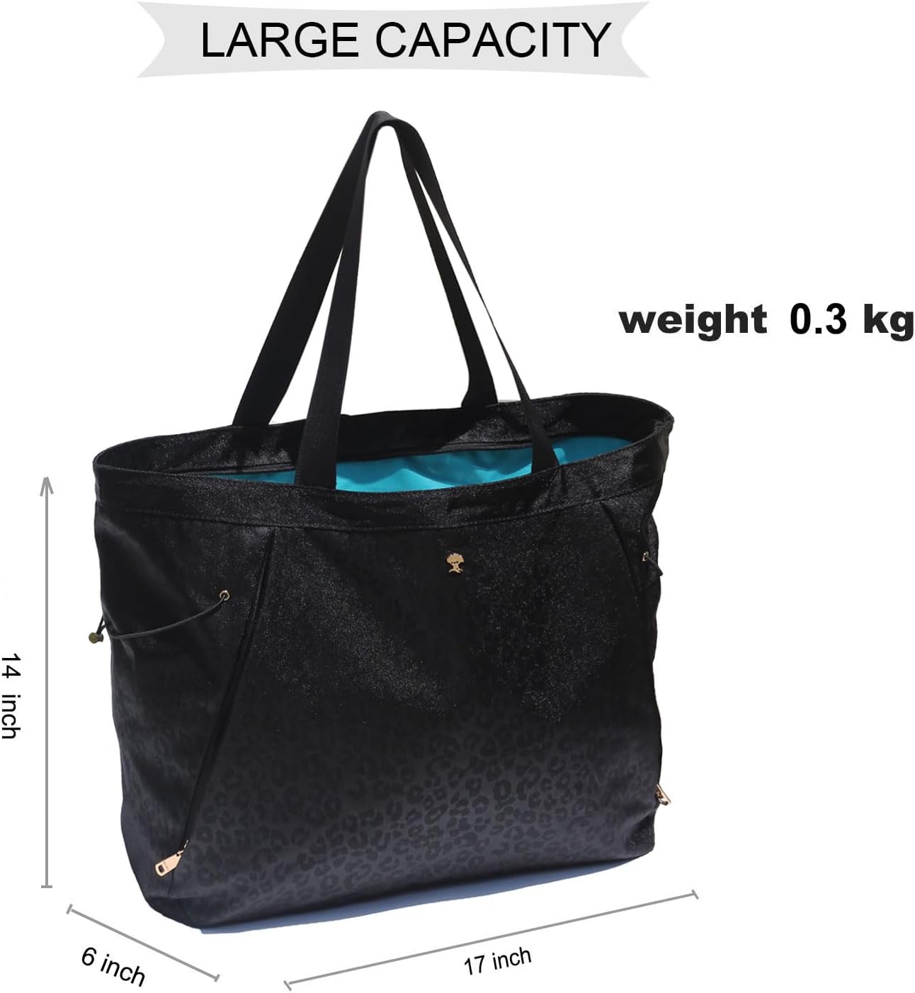 ESVAN Yoga Tote Bag for Women Shoulder Bags Drawstring for Office Workout Travel Carryall Pilates Gym and Beach