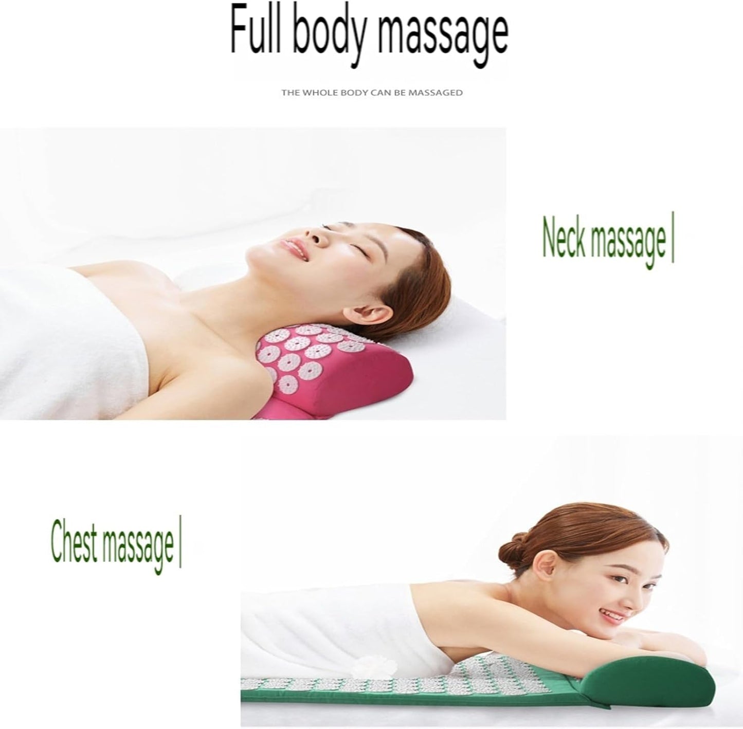 Acupressure Mat Acupressure Set Acupressure Mat with Pillow Acupressure Set Soothing Relaxation and Massage Relief from Back Pain Head and Neck Pain Suitable for Women and Men(Blue)