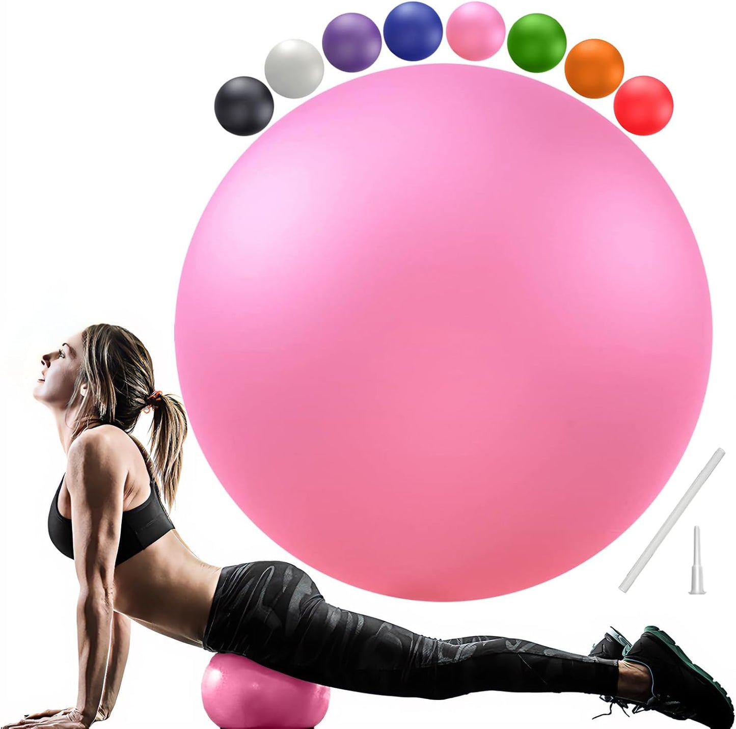 PL-0003 Soft Exercise Ball, Anti-Burst Yoga Ball Chair Supports 2200lbs PL-0003