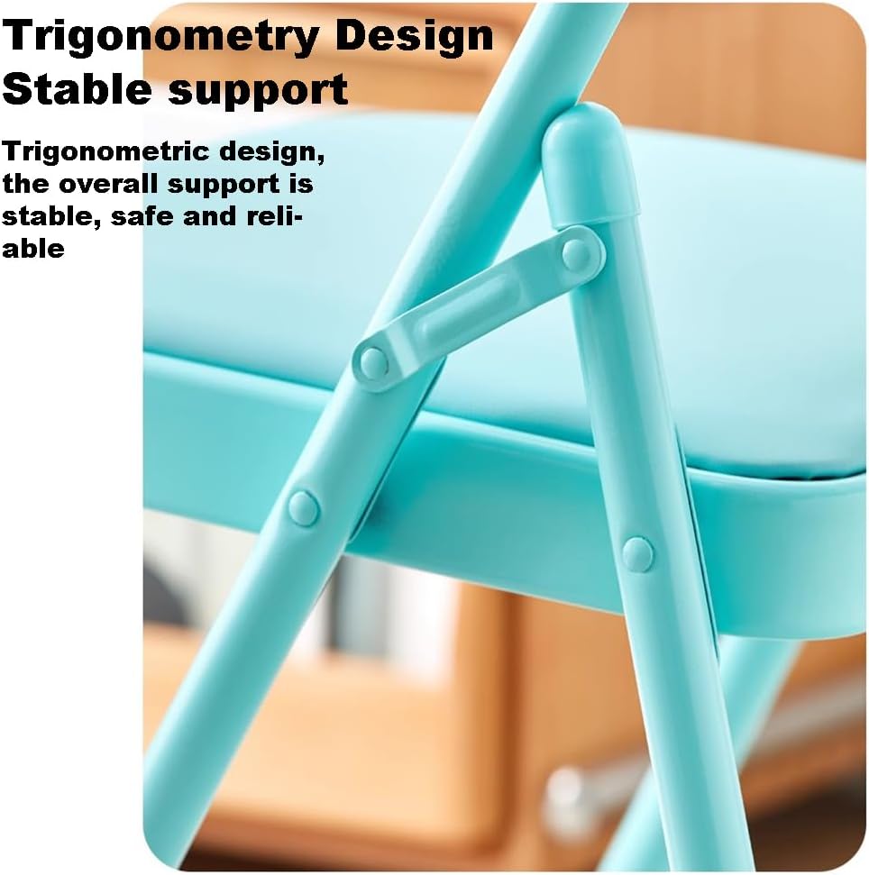 Foldable Yoga Auxiliary Chair for Adults, with a Load Capacity of 300 pounds, Iyengar Yoga Chair with Lumbar Support, Foldable Yoga Chair, Stable and Durable,Blue-No Lumbar Support, Nolumbarsupport