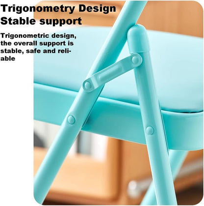 Foldable Yoga Auxiliary Chair for Adults, with a Load Capacity of 300 pounds, Iyengar Yoga Chair with Lumbar Support, Foldable Yoga Chair, Stable and Durable,Blue-No Lumbar Support, Nolumbarsupport