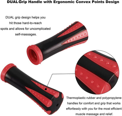 YANSYI Professional 9-Roller Deep Tissue Massage Stick - Portable Muscle Recovery Roller for Athletes, Relieves Post-Workout Soreness & Leg/Back Pain - Portable Physio Tool (Purple)
